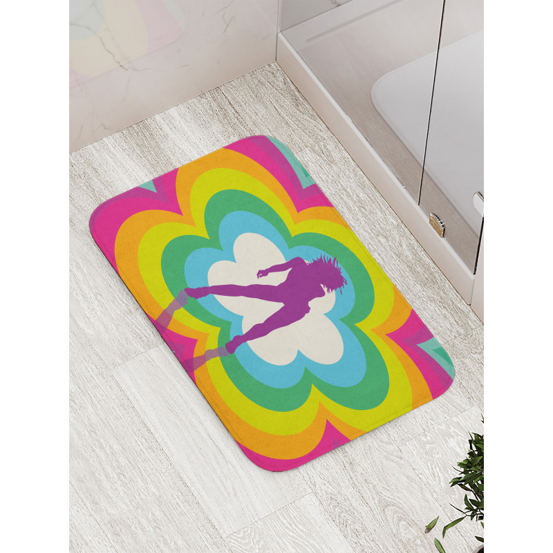 Flower Woman Dance Bath Mat