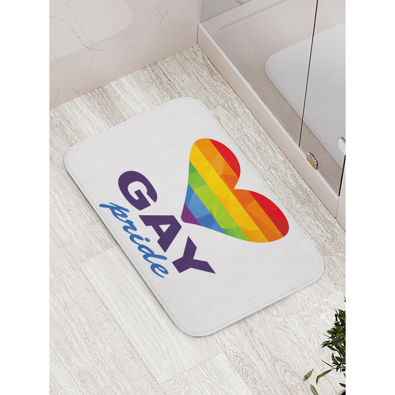 Gay Culture Heart Bath Mat