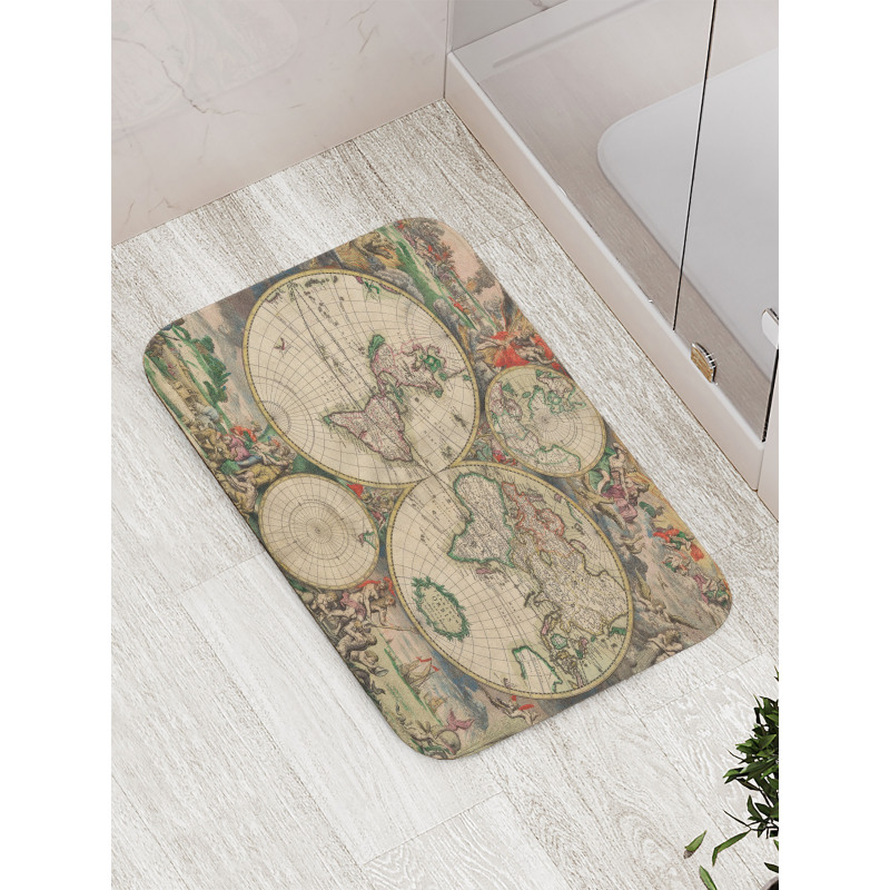 Antique Vintage Art Bath Mat