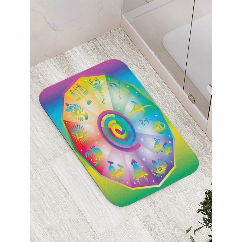 Hippie Style Zodiac Bath Mat