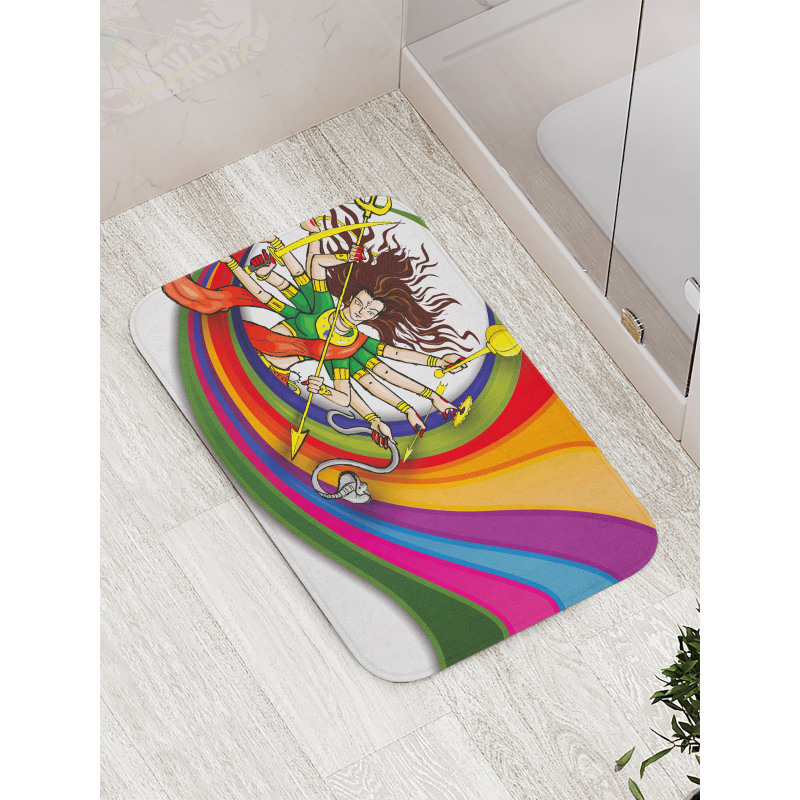 Rainbow Circle Snake Bath Mat