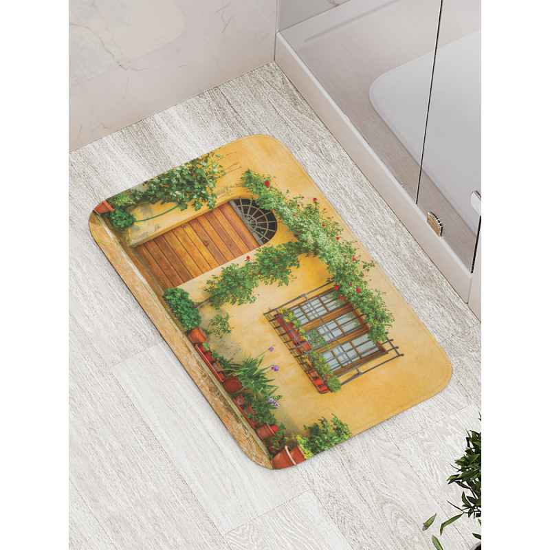 Plants and House Door Bath Mat