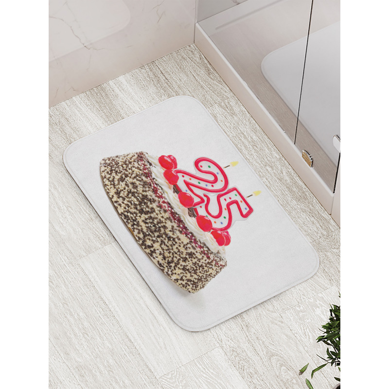 Chocolate Cherry Cake Bath Mat