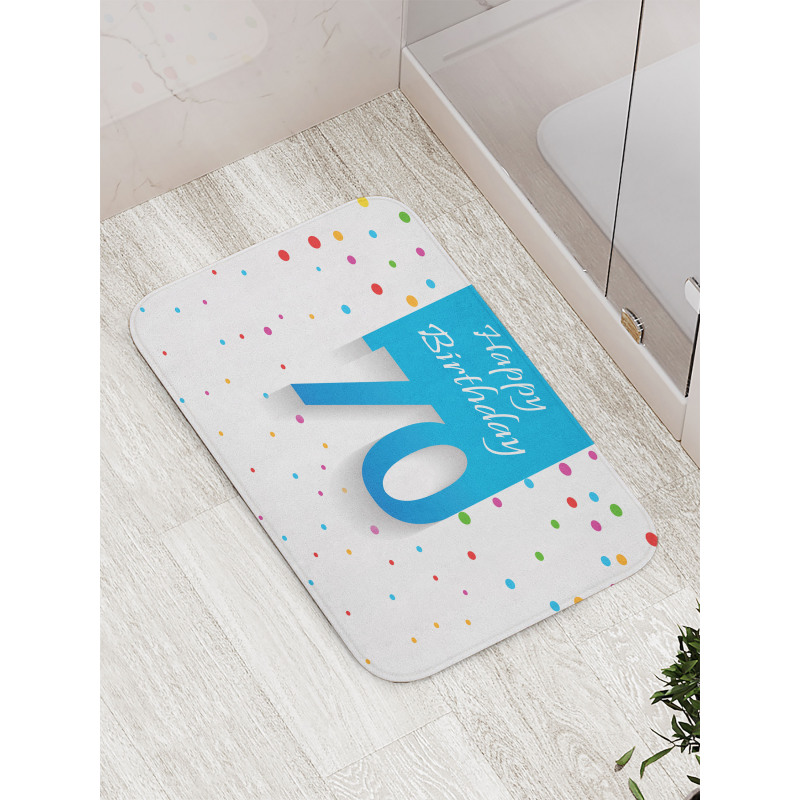 Dots Happy Birthday Bath Mat