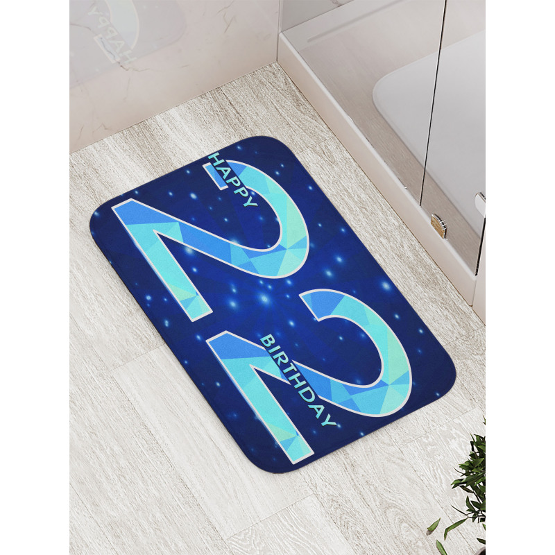 Happy Polygon Star Bath Mat