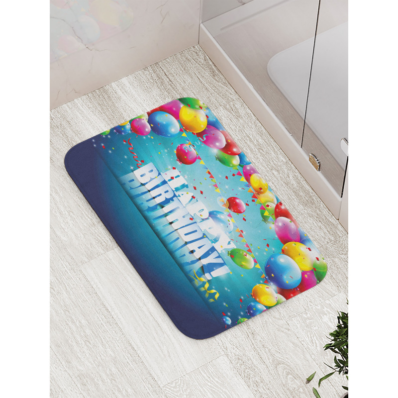 Surprise Party 3D Text Bath Mat