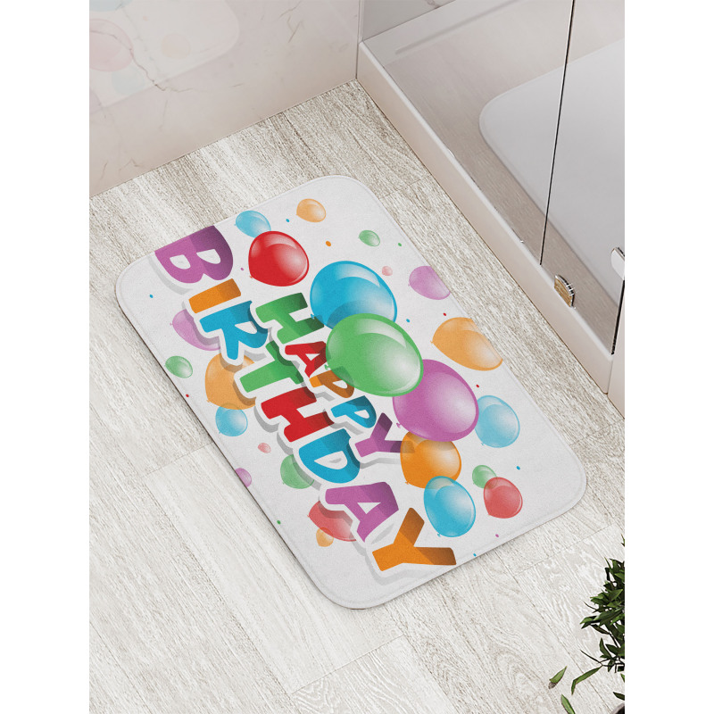 Balloon Burst Celebration Bath Mat