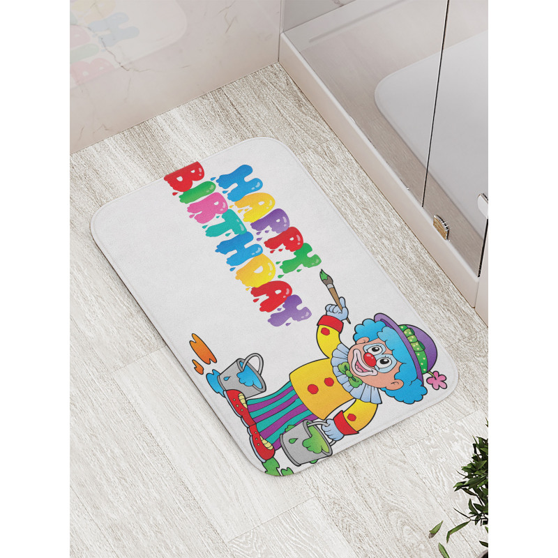 Birthday Party Clown Bath Mat