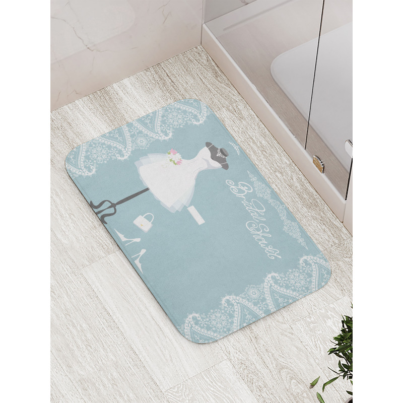 Vintage French Bride Bath Mat