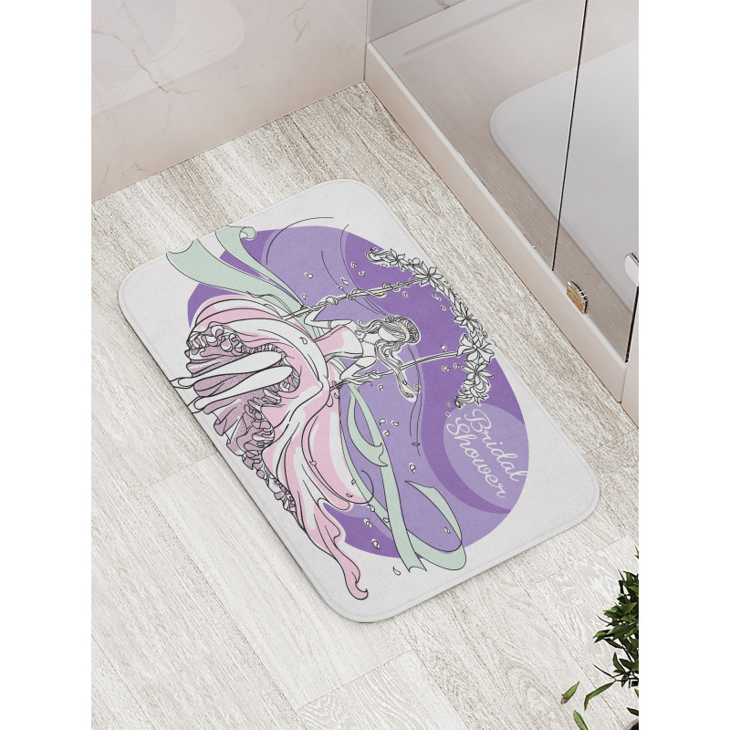 Party Dress Bride Bath Mat