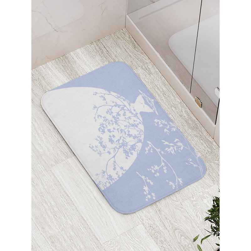 Floral Bride Dress Bath Mat