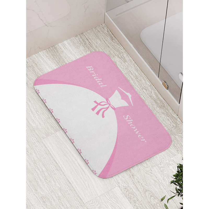 Wedding Bride Dress Bath Mat