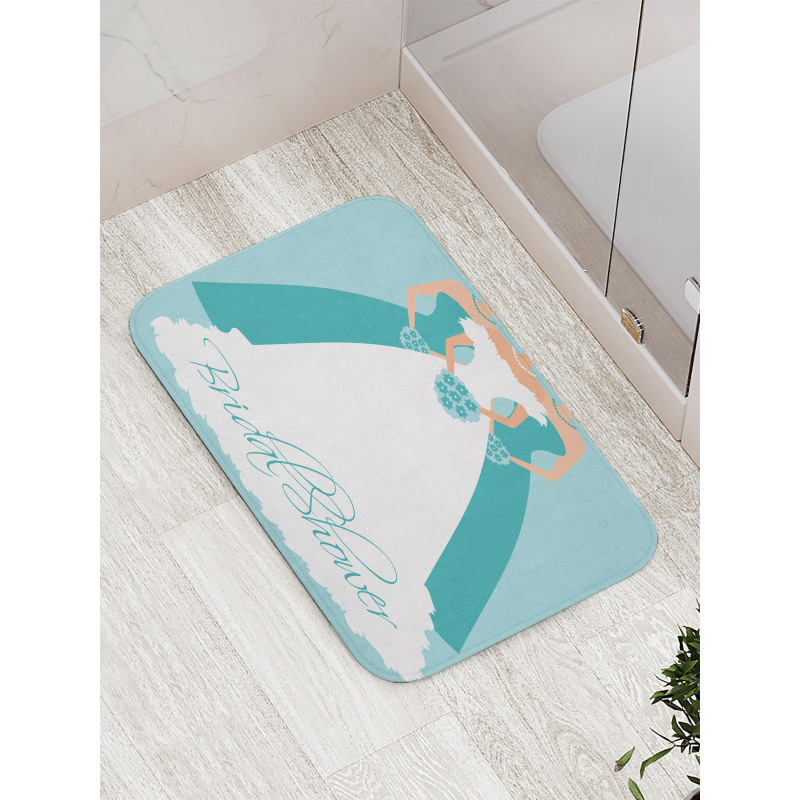 Bride with Bridemaids Bath Mat