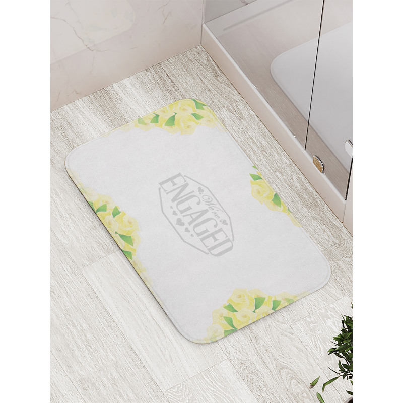 Roses and Leaves Bath Mat