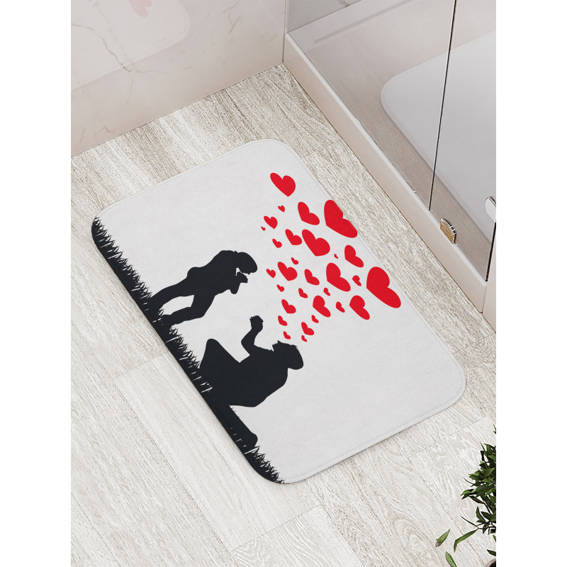 Proposal Hearts Bath Mat