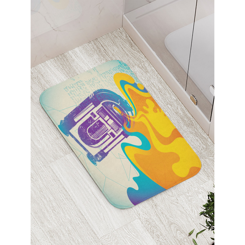 Retro Vintage Radio Music Bath Mat