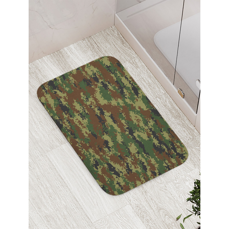 Grunge Graphic Camouflage Bath Mat