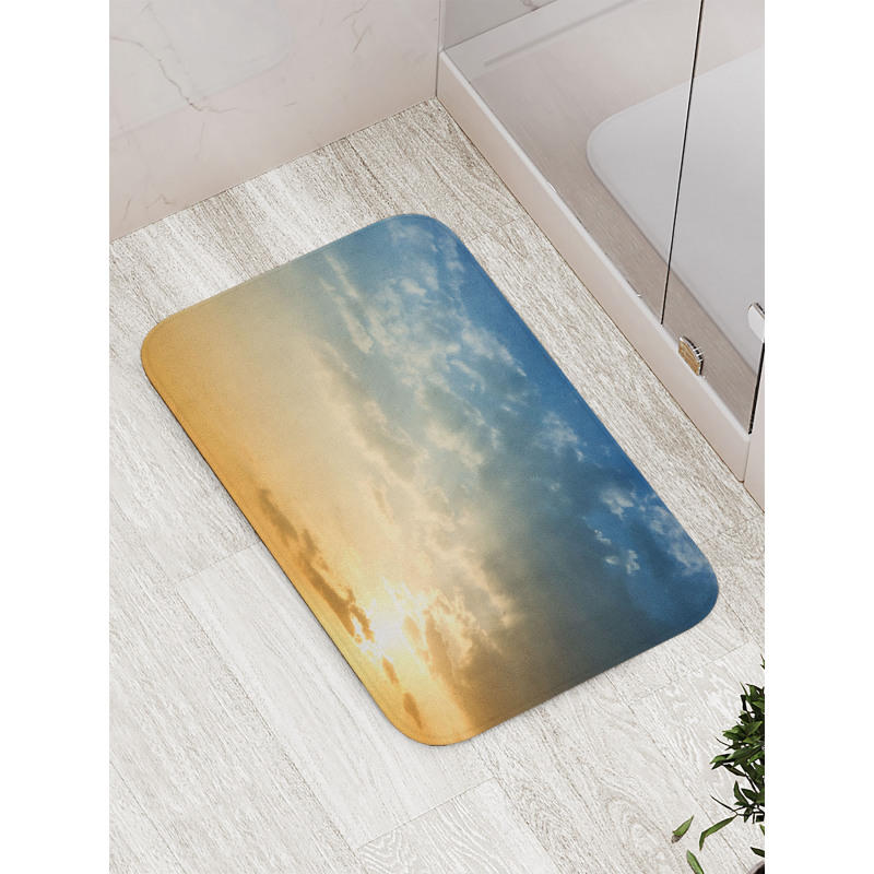 Sky Sun Rays Dusk Bath Mat