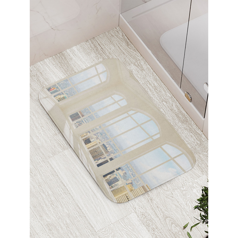 White Flat Modern Bath Mat