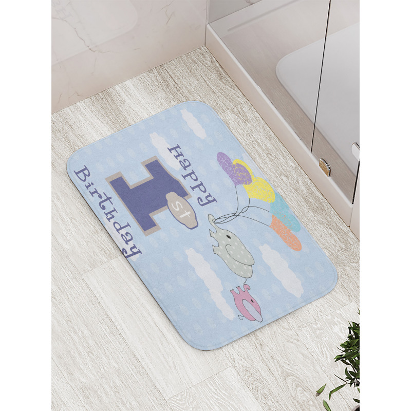 Elephant in the Sky Bath Mat