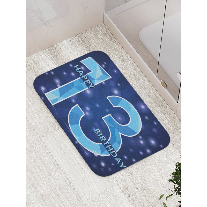 Polygon Effect Stars Bath Mat