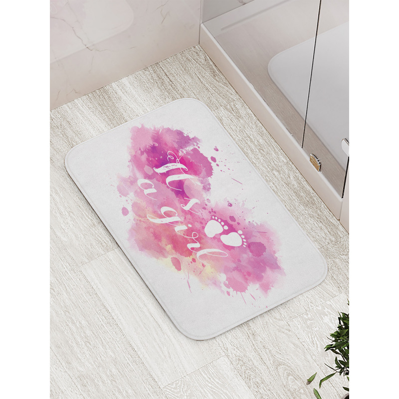 Hearts Pastel Girl Bath Mat