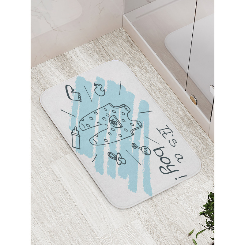 Its a Boy Paintbrush Bath Mat