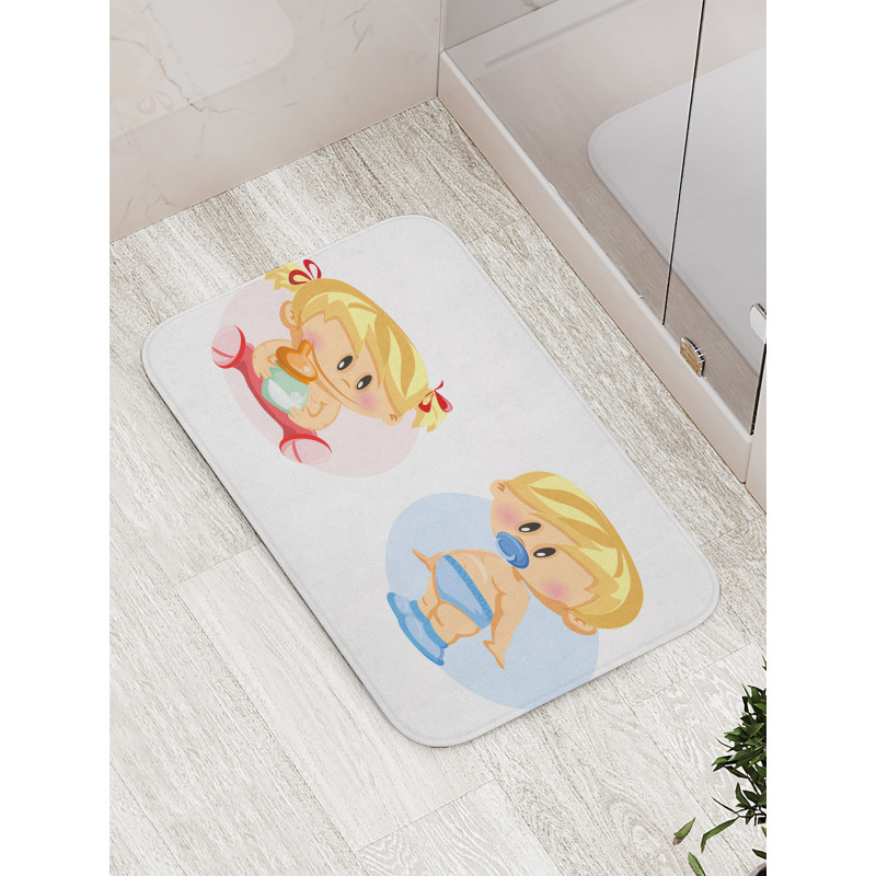 Happy Babies Playing Bath Mat