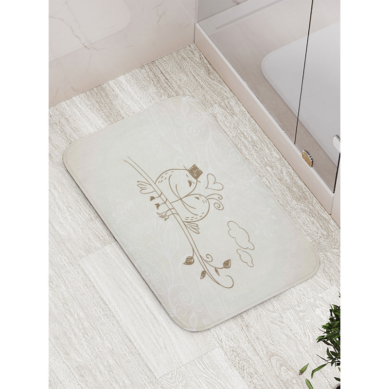 2 Birds Love Bath Mat