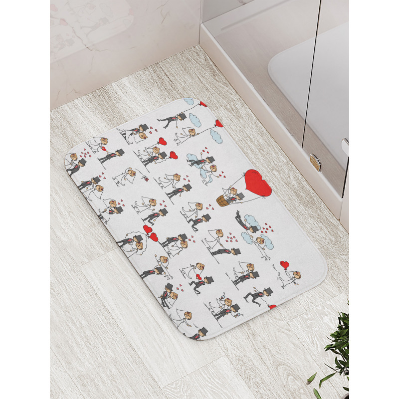 Couple on Clouds Bath Mat