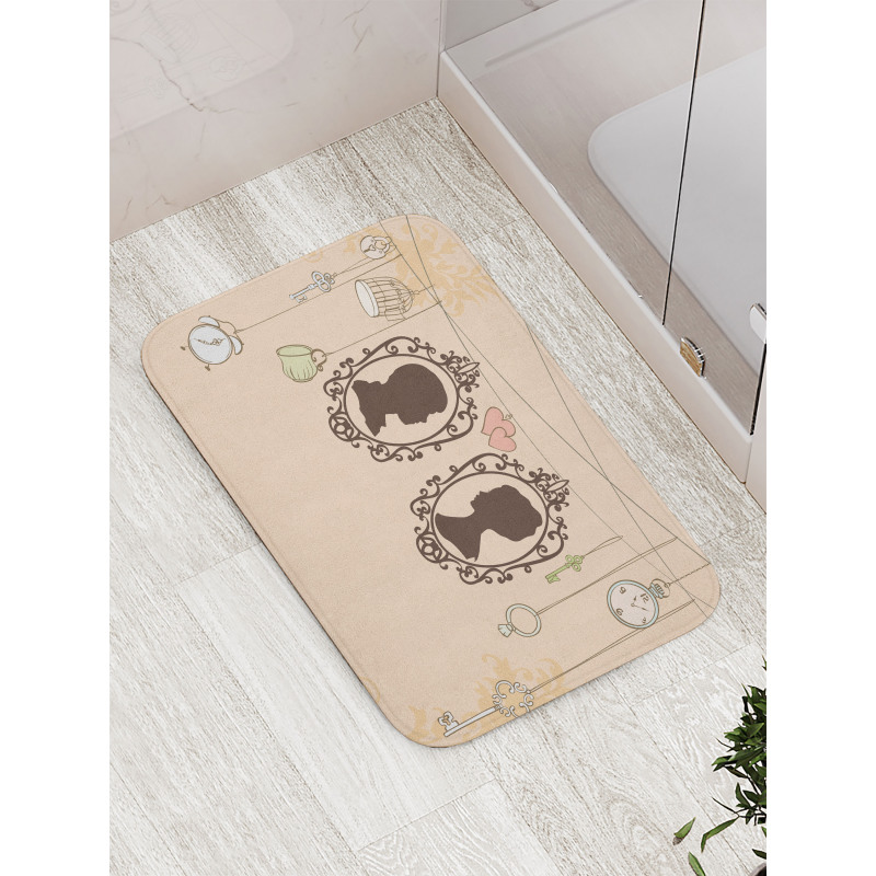 Married Couple Retro Bath Mat