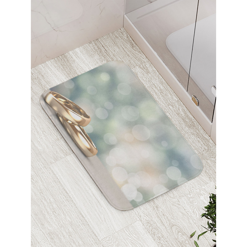 Rings Abstract Bokeh Bath Mat