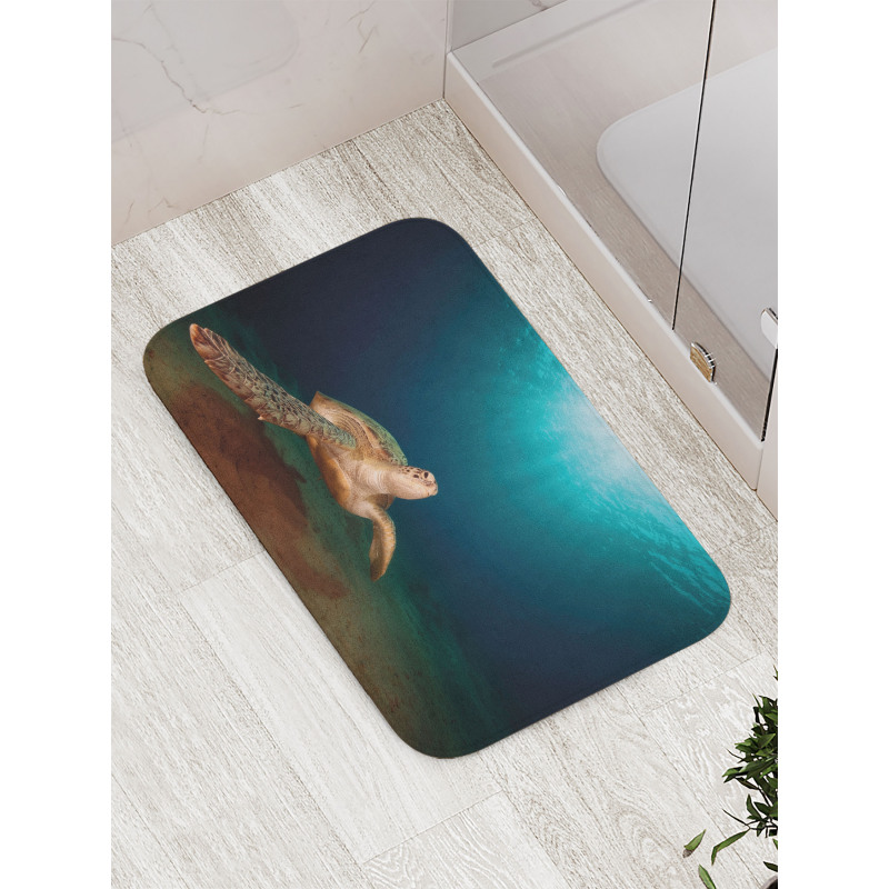 Green Turtle Sunbeam Bath Mat