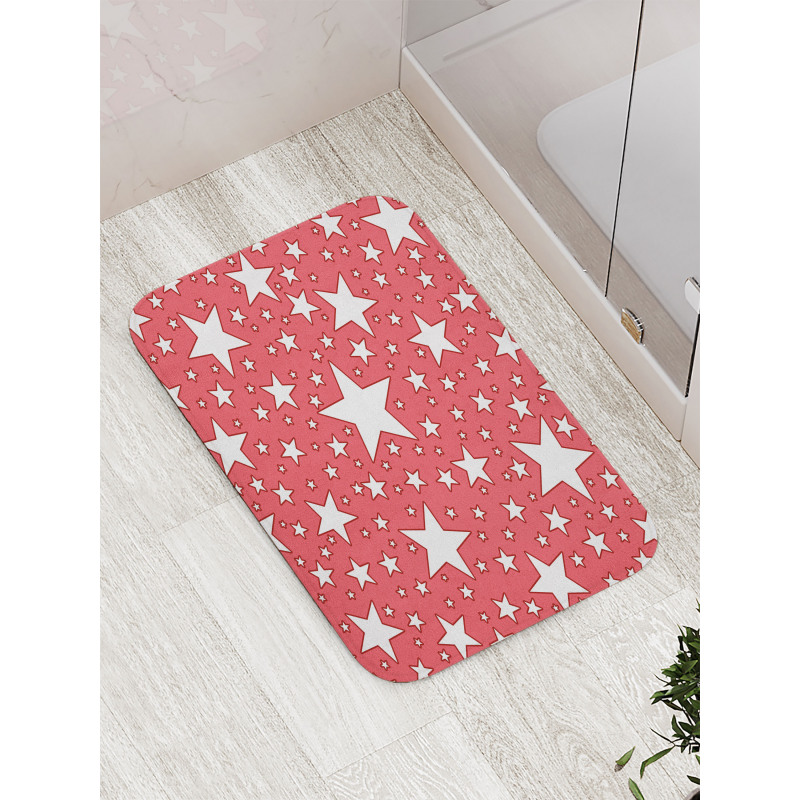 Big Small Vibrant Stars Bath Mat