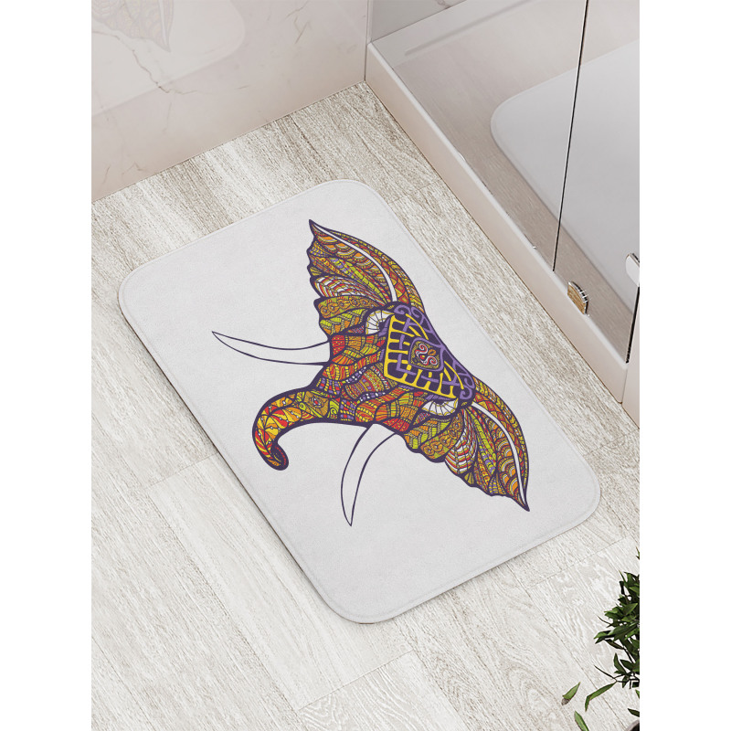 Tribal Colored Bath Mat