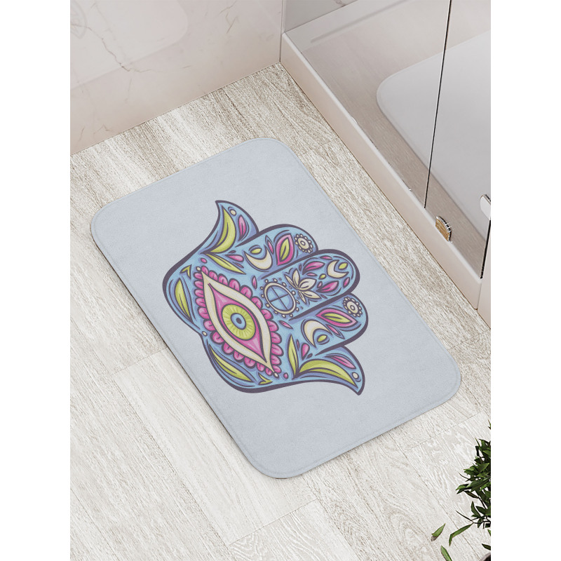 Doodle Colorful Hamsa Bath Mat