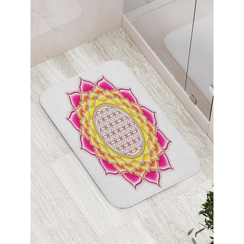 Flower of Life Lotus Vivid Bath Mat