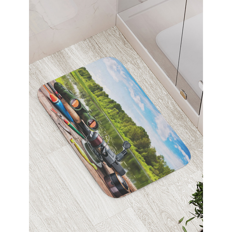 Fishing Tackle Bath Mat