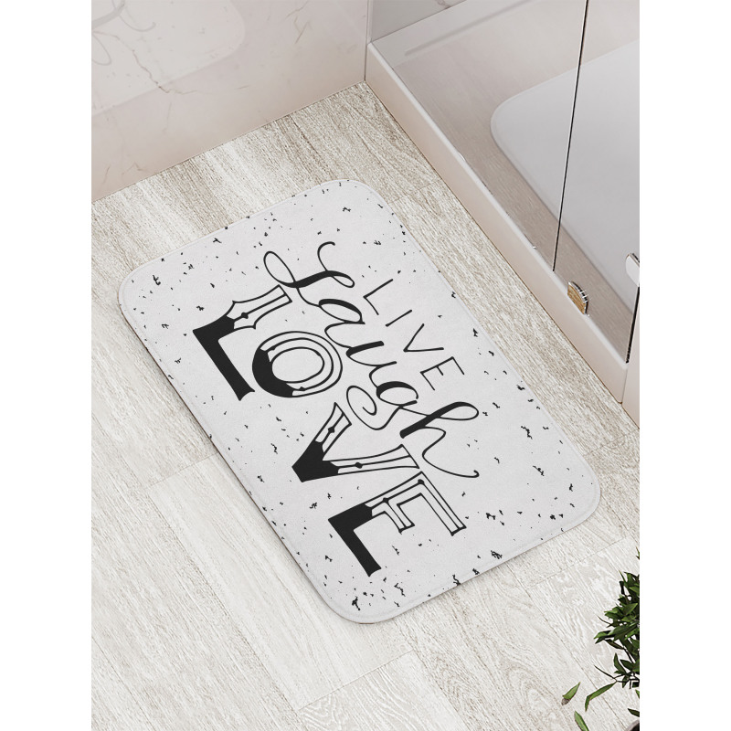 Words Hipster Bath Mat