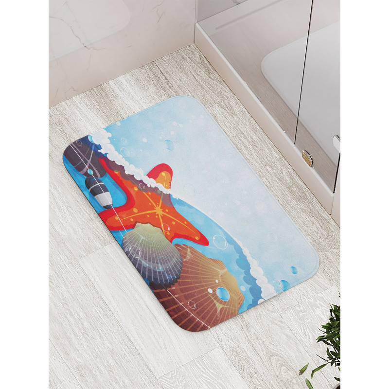 Foaming Ocean Bath Mat