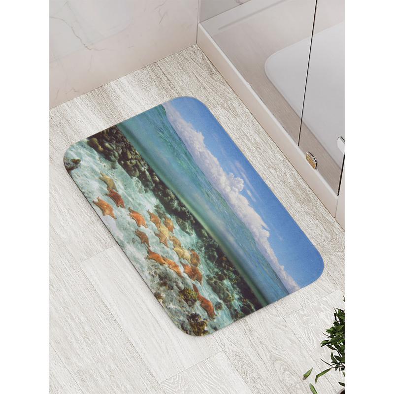 Sky Clouds Sea Bath Mat