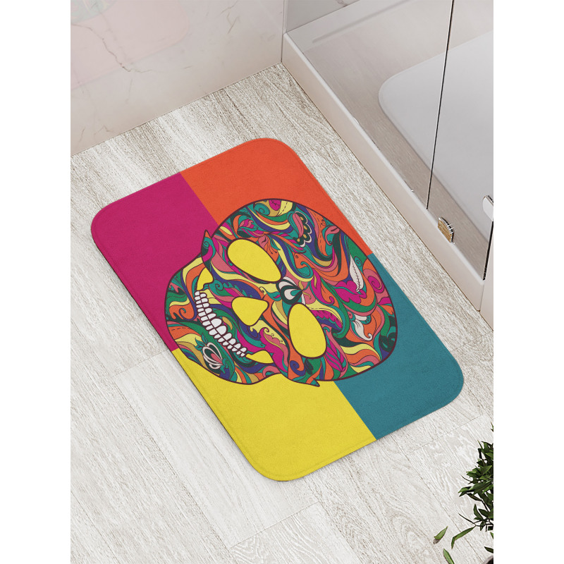 Colorful Calavera Bath Mat