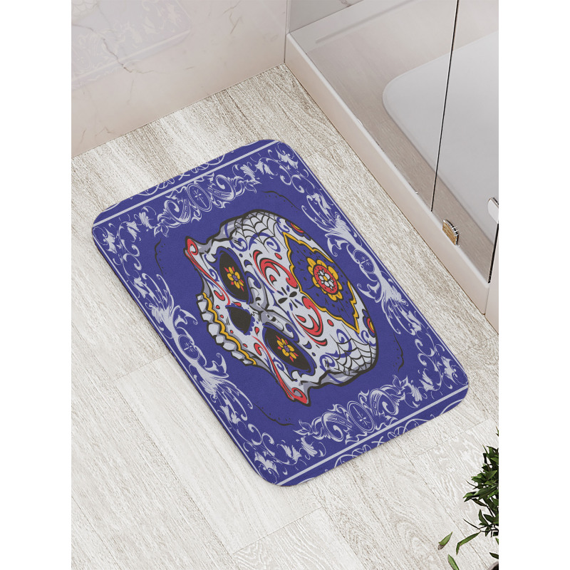Scary Floral Gothic Bath Mat