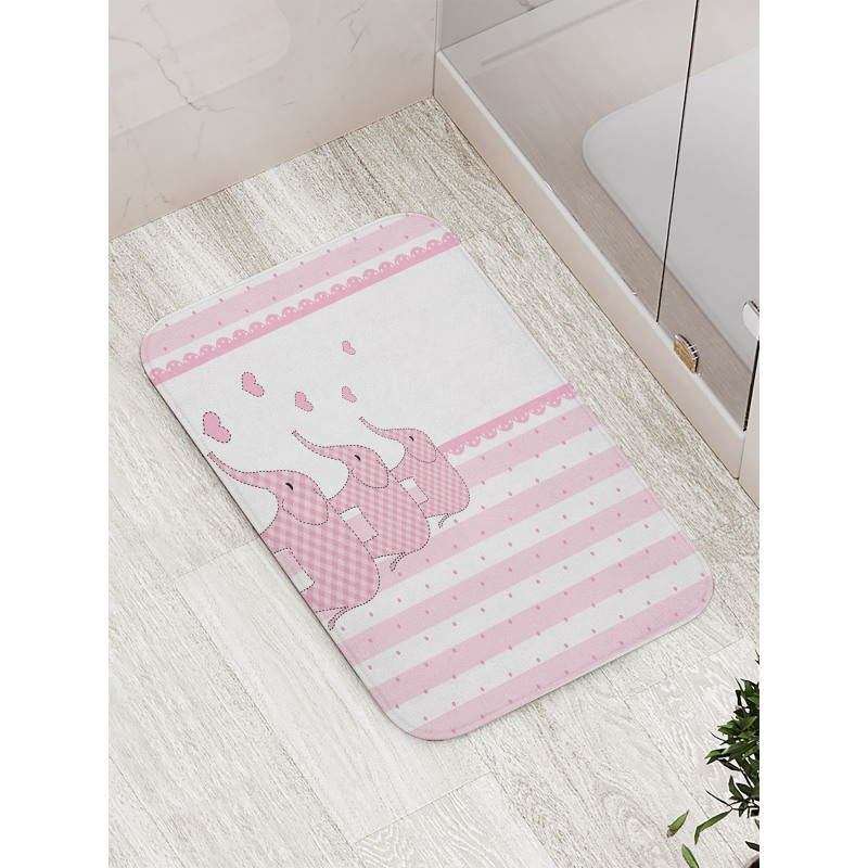 Pink Animals Bath Mat