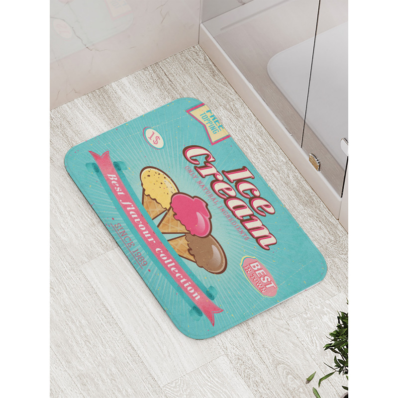 Words Toppings Bath Mat