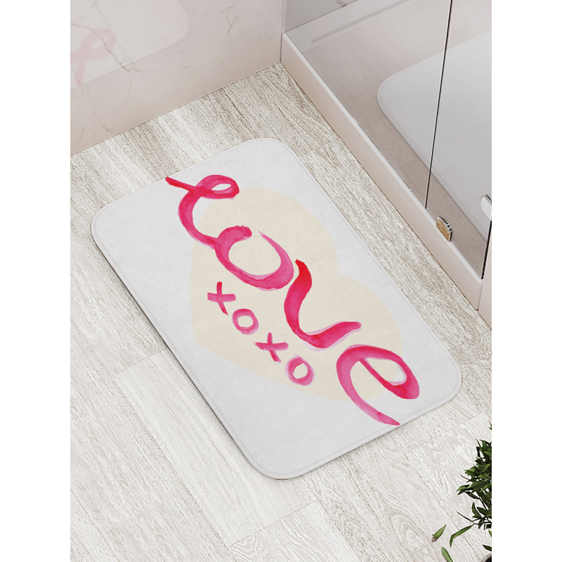 Heart Letters Love Bath Mat