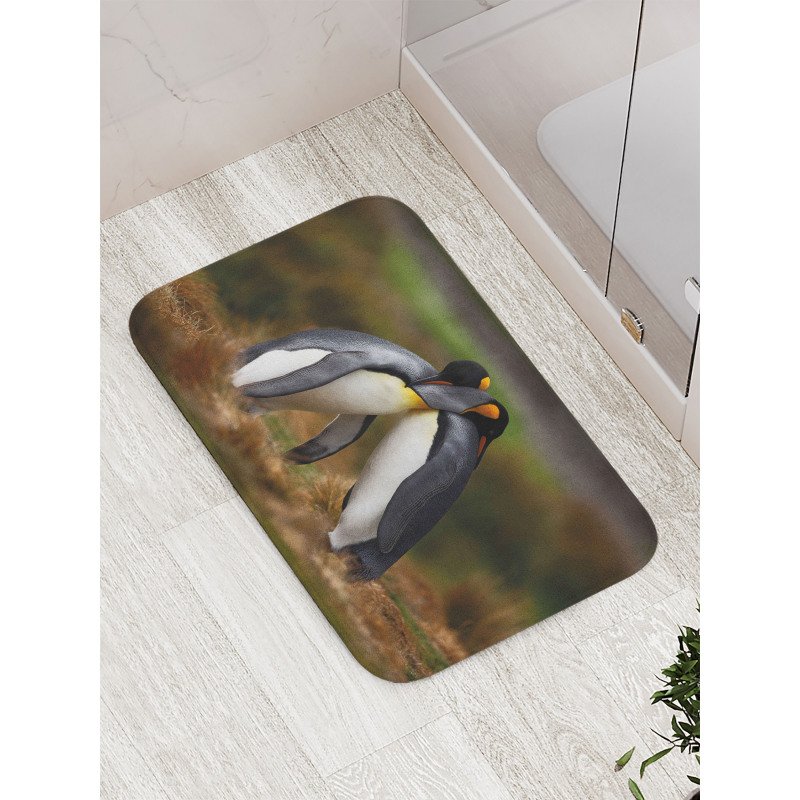 Penguin Couple Cuddling Bath Mat