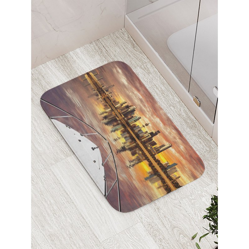 Kuwait Cityscape Bath Mat