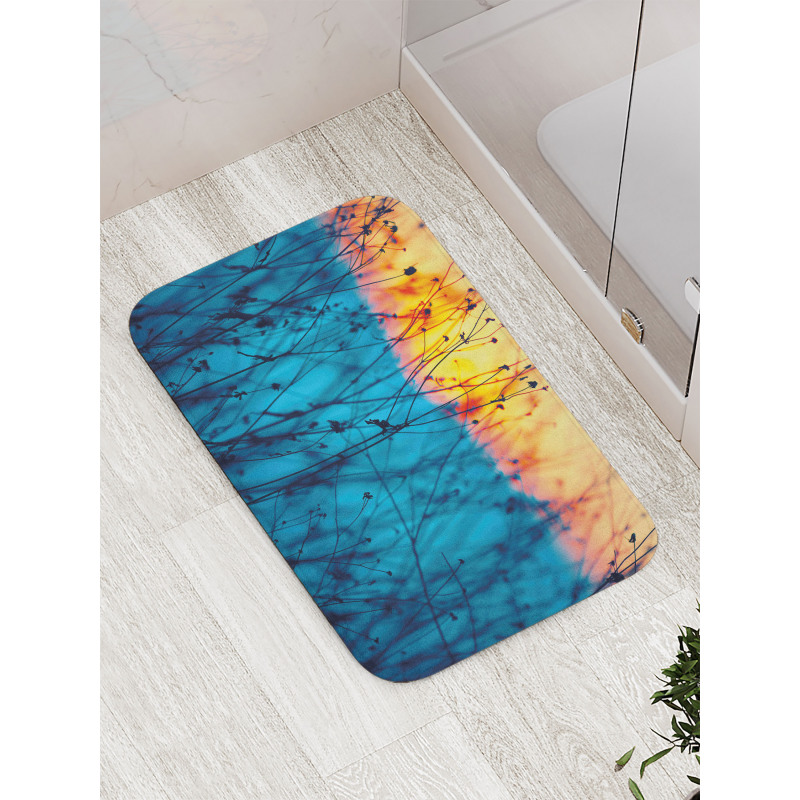 Autumn Dried Flowers Bath Mat