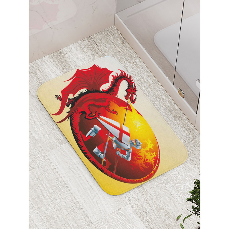 Saint George Fire Spit Bath Mat